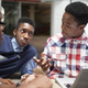 Students participate in an All Star Code miniature workshop at Spotify headquarters in New York City.
Natalie Keyssar